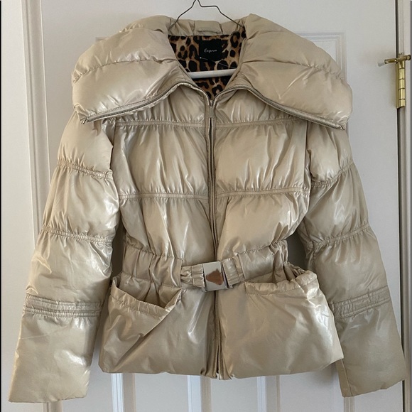 Express Jackets & Blazers - 🧡 2/$12 Express Beige Quilted Puffer Belted